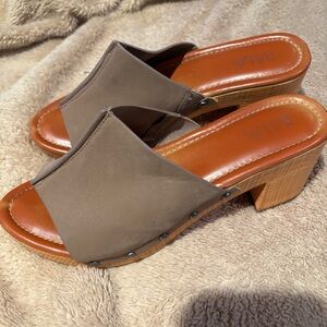 MIA Merel Studded Block Heel Mule Sandals Size 7.5
